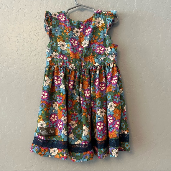 Matilda Jane paint by numbers dragonfly floral satine dress size 6 - Picture 6 of 10